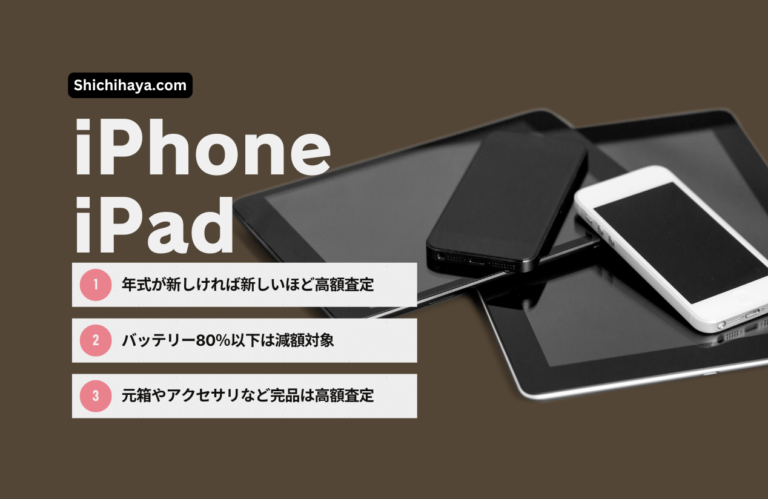 質預かりにおすすめ、iPhone iPad査定のポイント